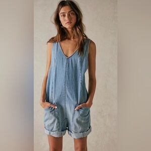 NWT FREE PEOPLE WE THE FREE HIGH ROLLER SHORTALL